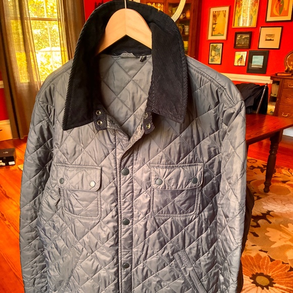 A styish and unusual color Barbour jacket in slate grey - Picture 1 of 5